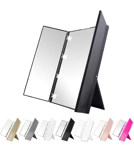 Amazon.co.jp: コンパクト三面鏡(折りたたみ卓上ミラー